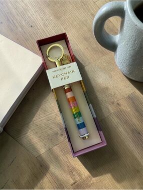 Rainbow Keychain Pen - says “Lucky You”